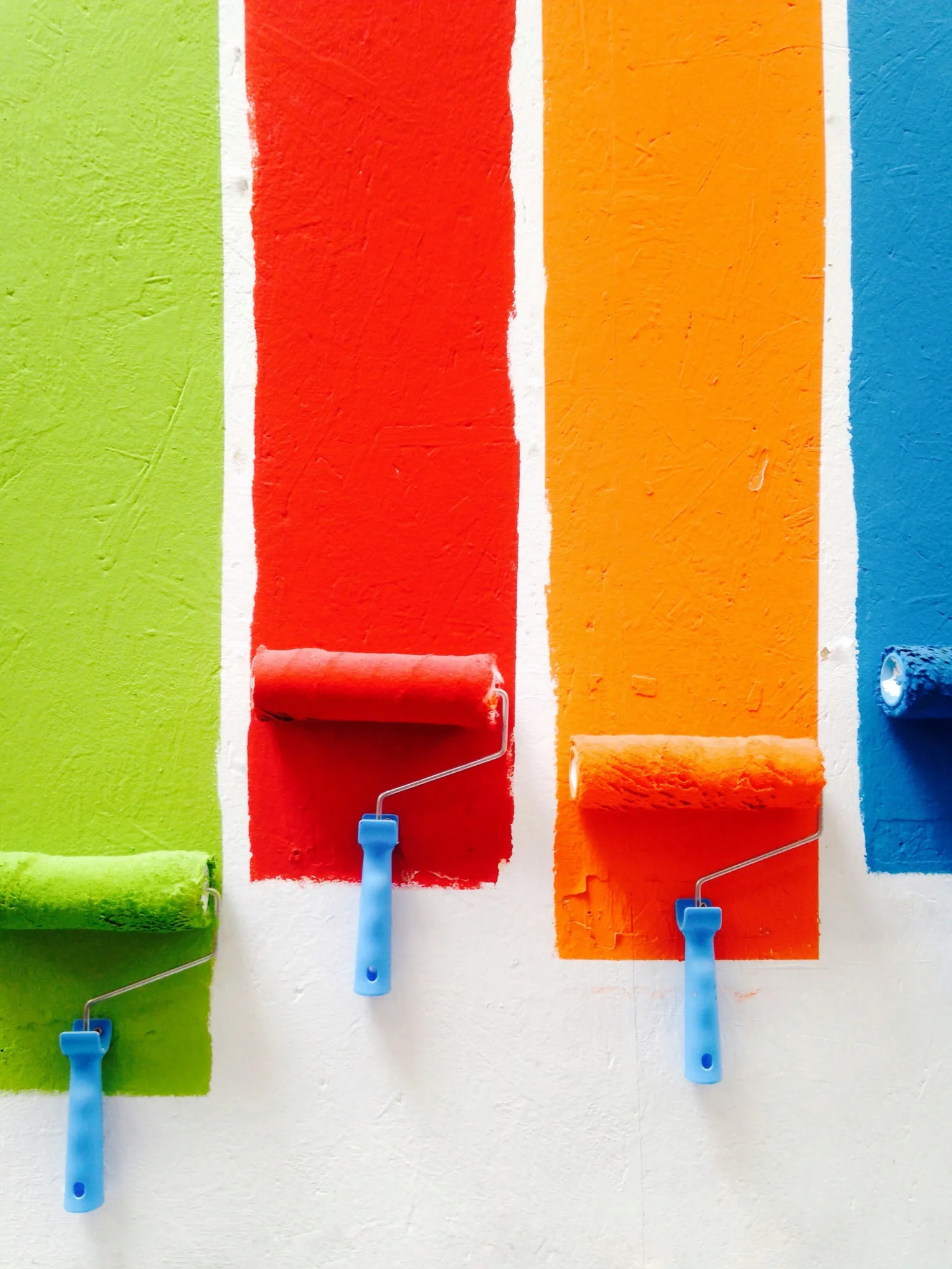 Colourful paint on a wall